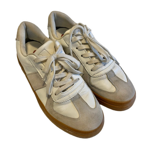 Charles Jang’s Happy Hearts Preppy Gum Sole Lace Up Sneakers 8.5 White Beige